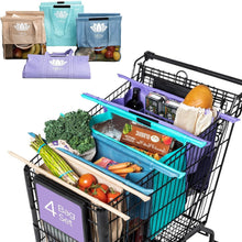 Load image into Gallery viewer, Foldable Colorful Shopping Bags Set - Insulated Cooler &amp; Egg Holders Included