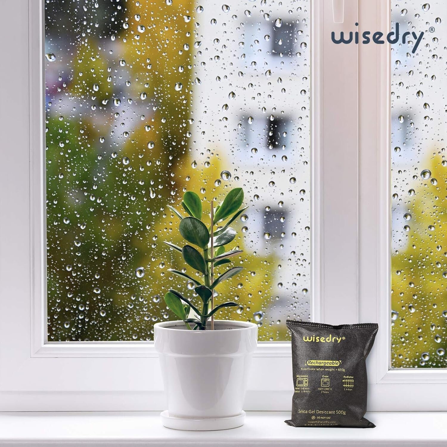 Large 4 x 500g Silica Gel Moisture Absorber Bags - Safe & Reusable Dehumidifier