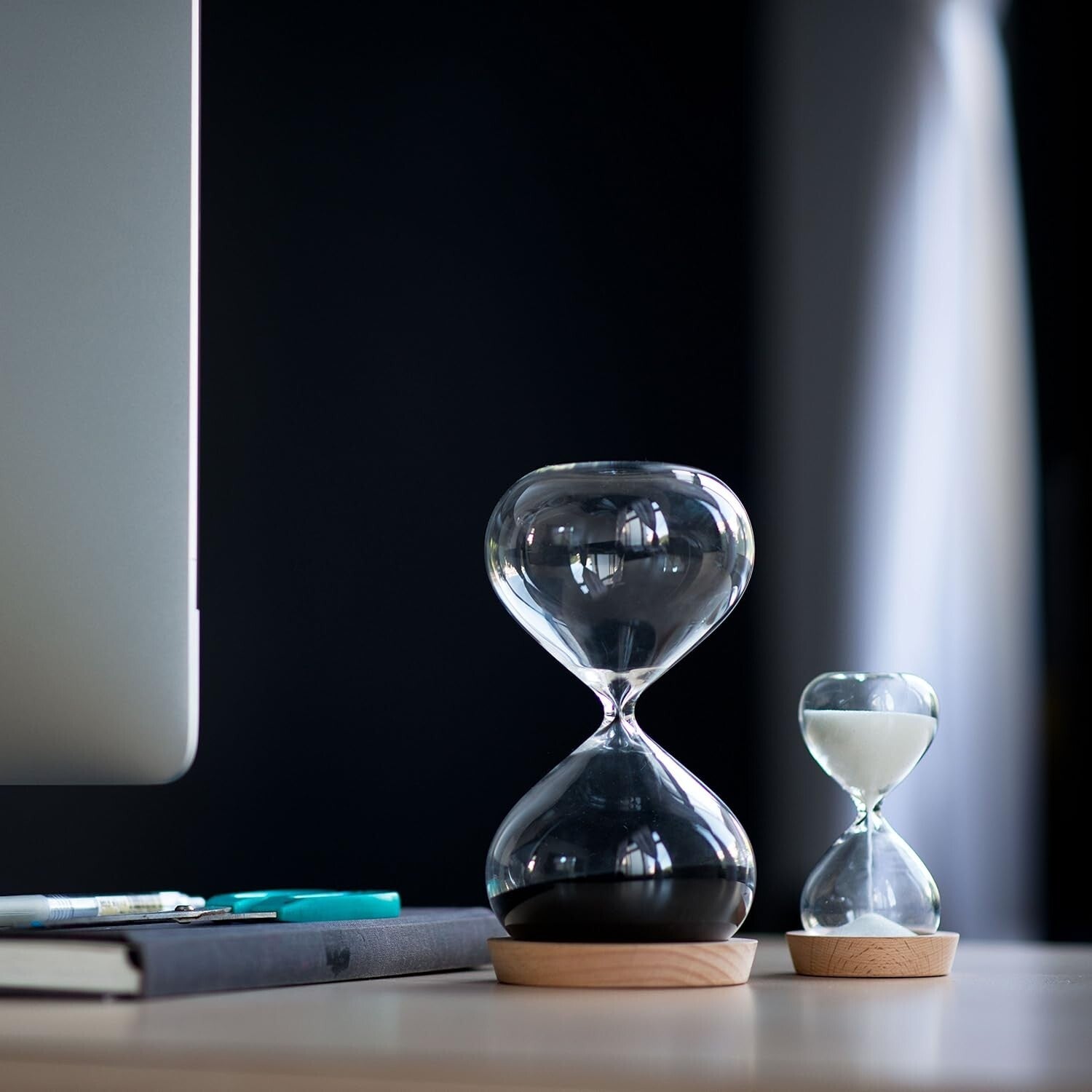 Elegant 30-Minute & 5-Minute Hourglass Sand Timer Set for Enhanced Productivity