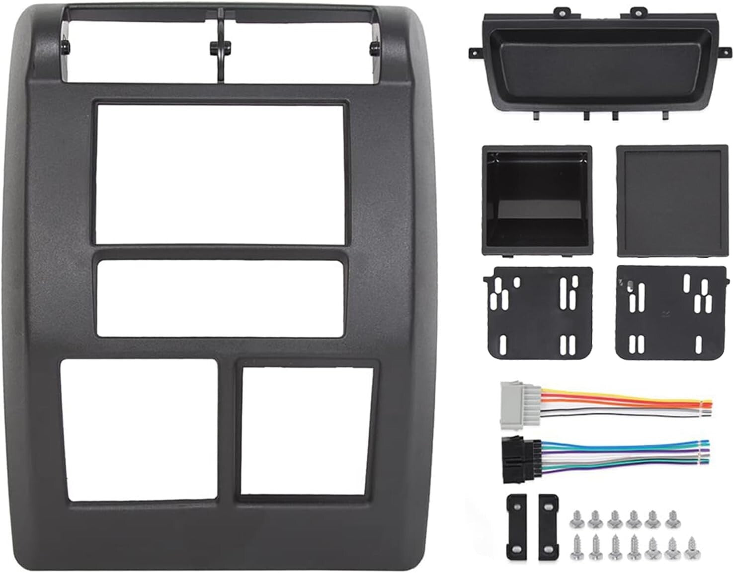 1997-2002 Jeep Wrangler TJ Double Din Dash Install Kit with Brackets & Harness