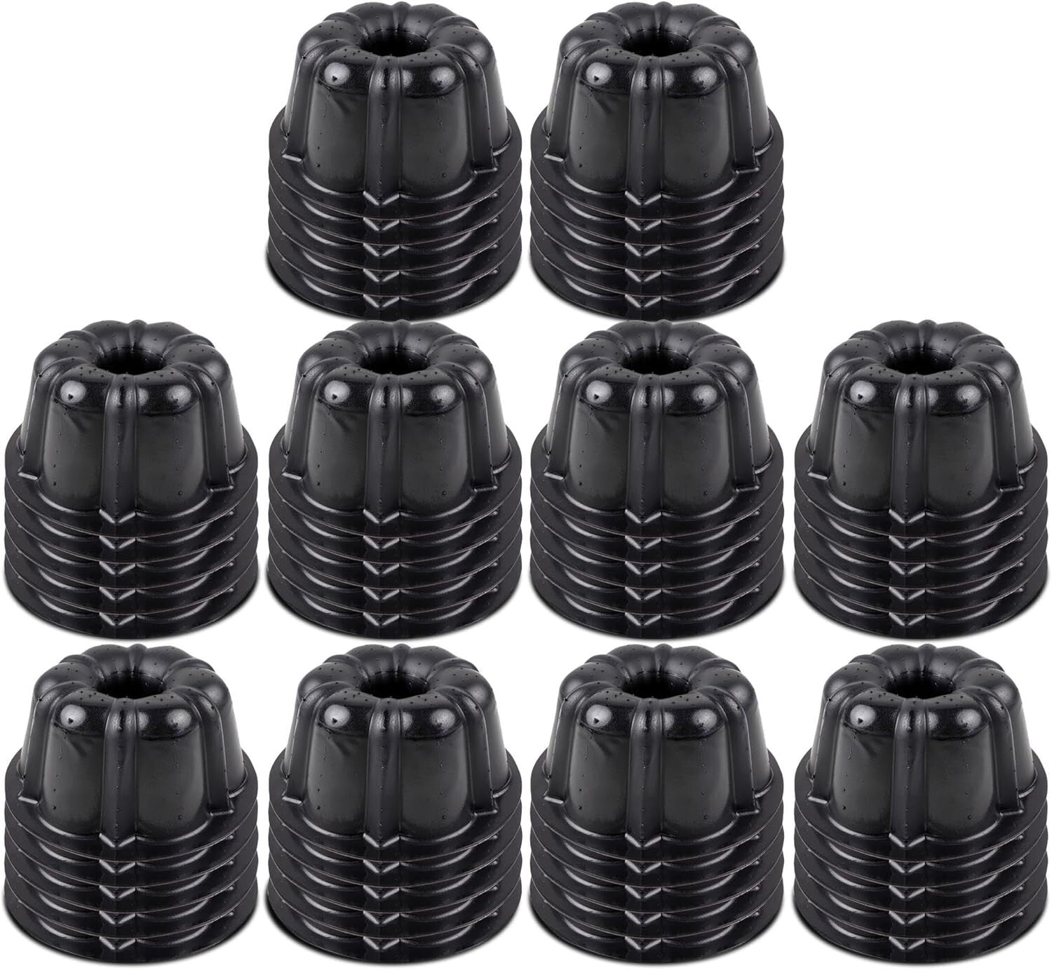 Eco-Friendly Reusable Mini Cake Mold - 50 Non-Stick Baking Pans With Containers