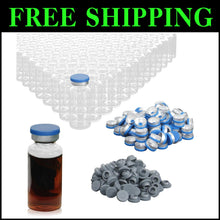 Load image into Gallery viewer, Borosilicate 20ml Clear Glass Headspace Vials with Rubber Stoppers - 100 Sets