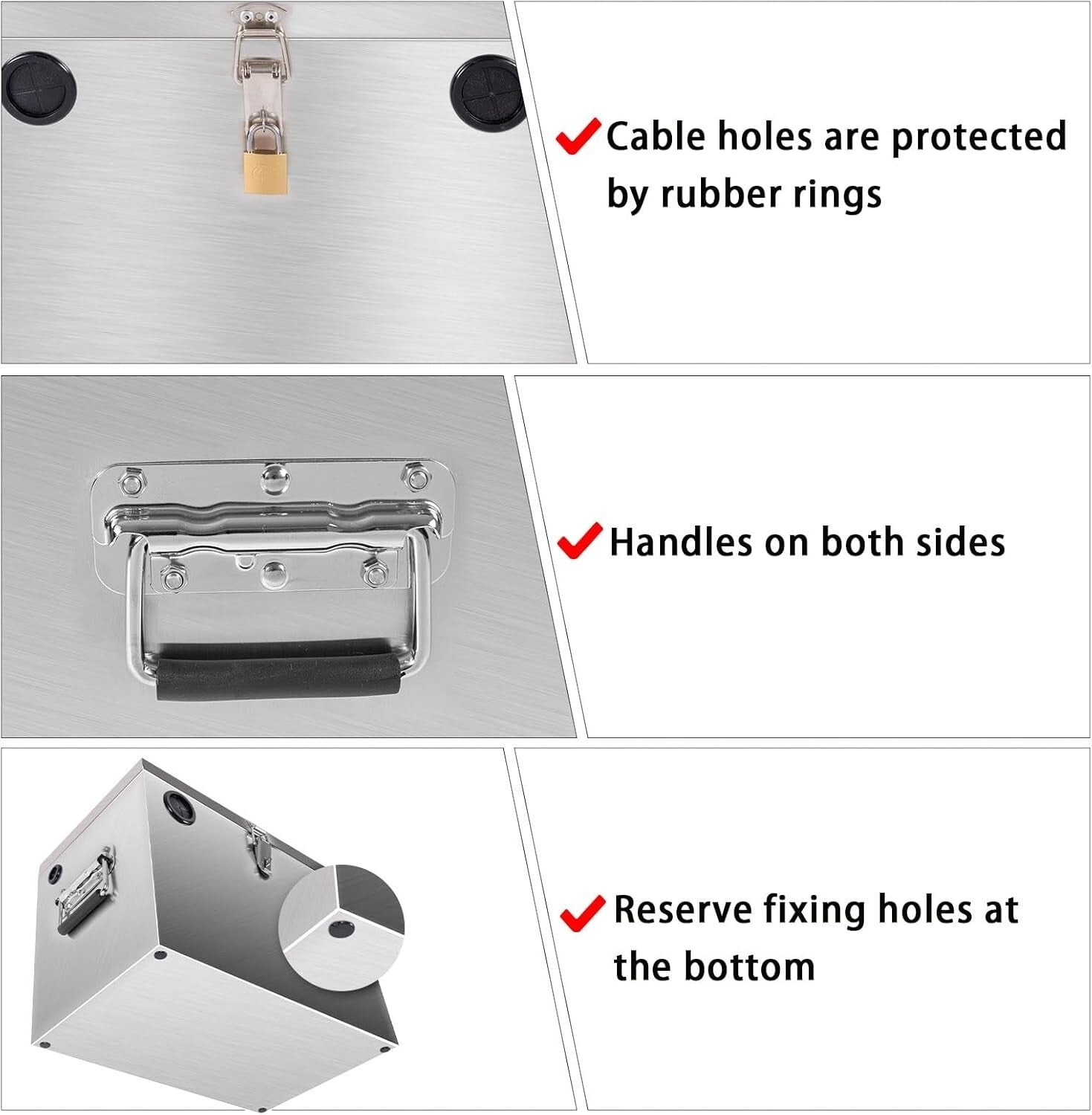 12V Double Battery Relocation Kit with Patented Design for Trailers & Kayaks