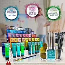 Load image into Gallery viewer, Portable Paint Organizer &amp; Brush Holder - Durable, Clear Acrylic with Style