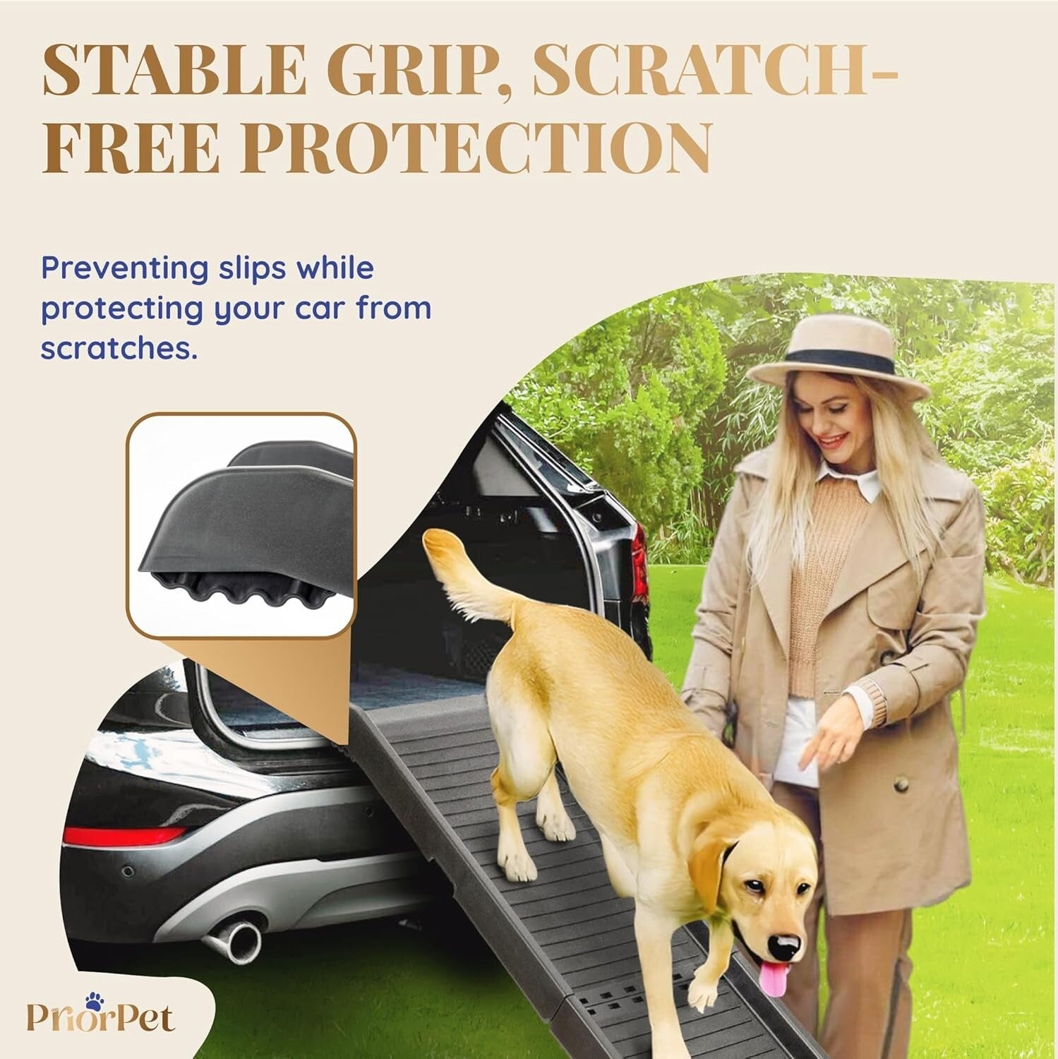 Portable 68.5” Dog Ramp for Large Dogs – Sturdy, Anti-Slip, 300 lbs Capacity