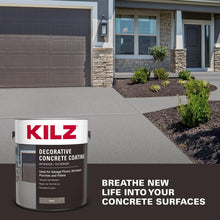 Load image into Gallery viewer, Water-Resistant Decorative Concrete Paint, 1 Gallon Gray for Driveways &amp; Patios