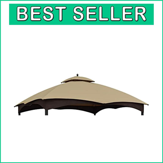 12ft x 10ft Water Resistant Gazebo Canopy Top in New Beige for Allen Roth