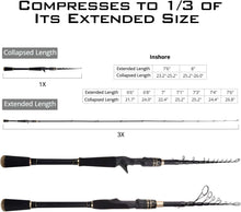 Load image into Gallery viewer, Compact Blackhawk II Graphite Fishing Rod - 6.5ft, EVA Grip, Premium Performance
