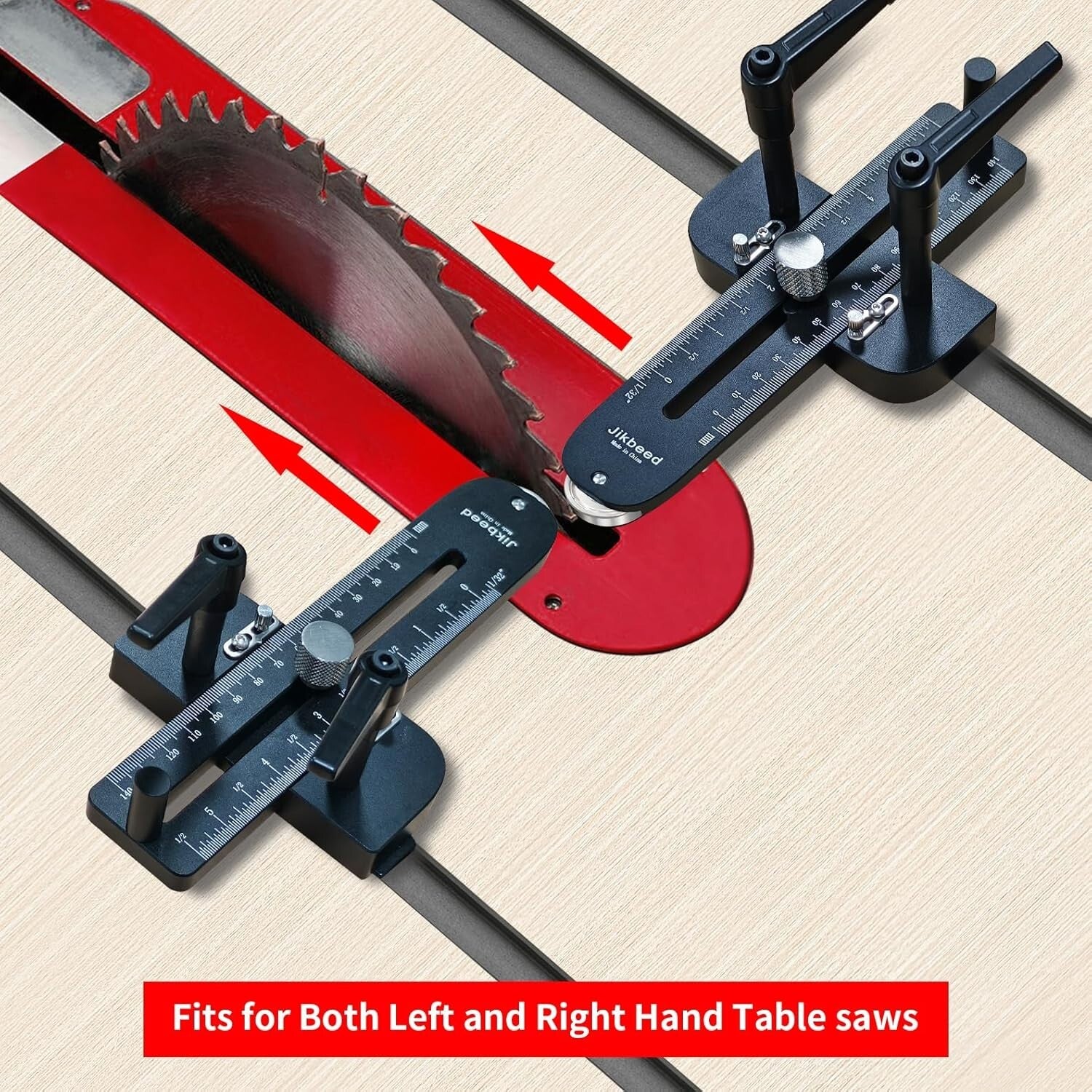 Durable Aluminum Thin Rip Jig for Table Saw - Laser-Engraved Precision Guide