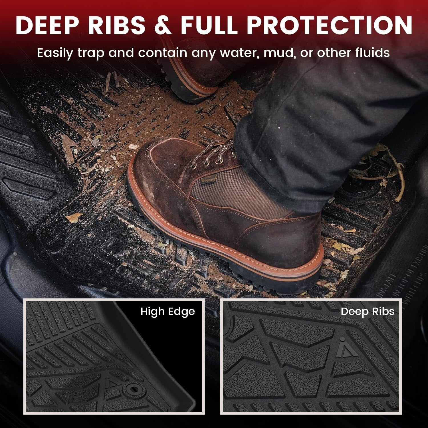 Durable TPE Floor Mats with Cargo Protection for Cadillac Escalade ESV 2021-2025