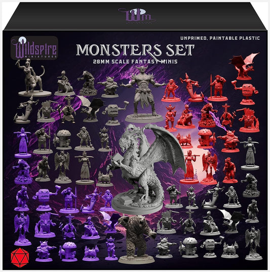 Dungeons & Dragons Miniatures Collection: 68 Paintable Figures & 200+ Page Guide