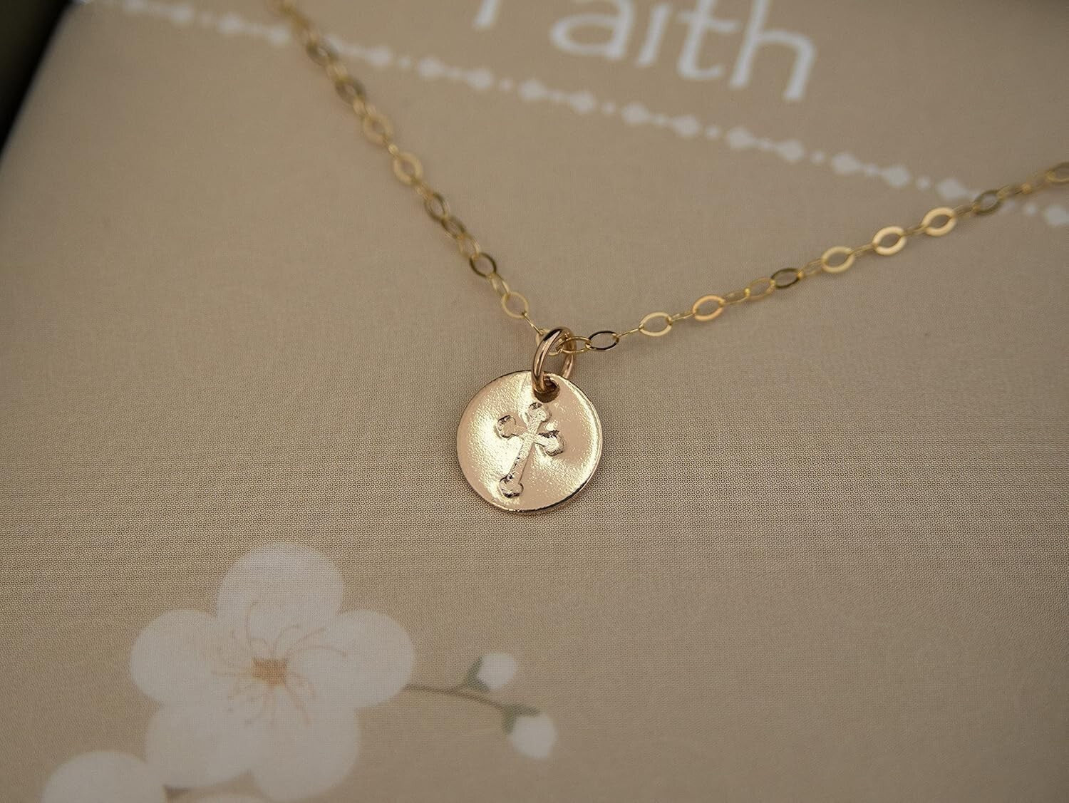 Timeless 14k Gold Filled Cross Necklace - Ideal for Women’s First Communion