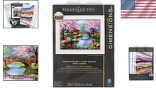Load image into Gallery viewer, Gold Collection Cross Stitch Kit: Scenic Japanese Garden Art - 16 Count Aida