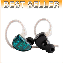 Load image into Gallery viewer, Premium KZ 5 Balanced Armature Earbuds for Musicians - Detachable Cable, Green