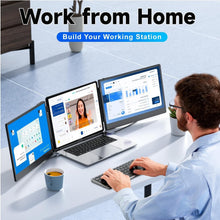 Load image into Gallery viewer, Triple Screen Monitor Extender – 14'' FHD IPS Display for Ultimate Efficiency