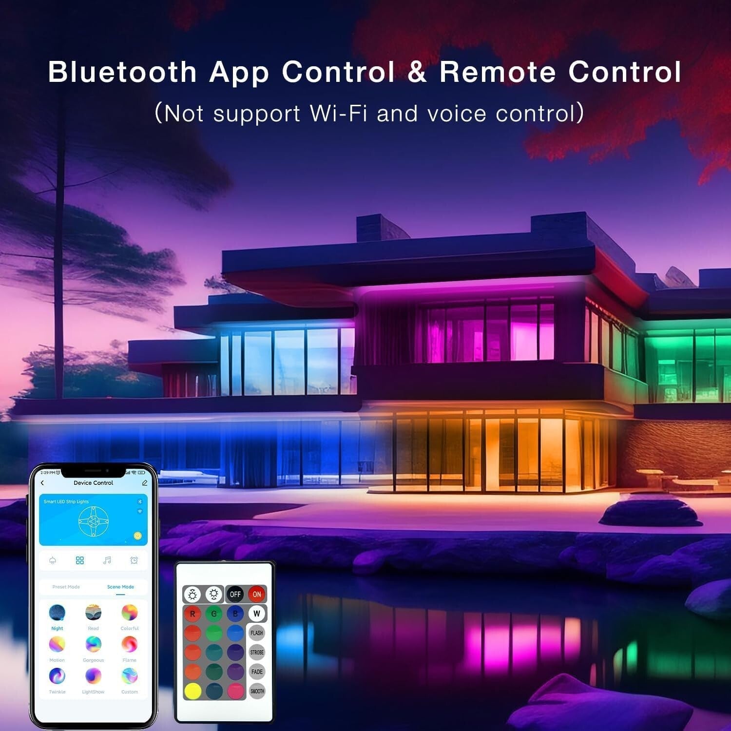 Dimmable 100ft LED Light Strips for Outdoor Use, Waterproof with Timer Features