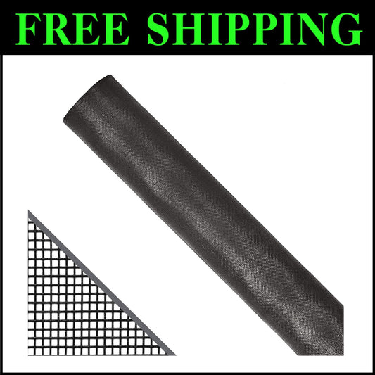 DIY Charcoal Fiberglass Bug Screen Replacement - 36" x 100' Roll by Saint-Gobain