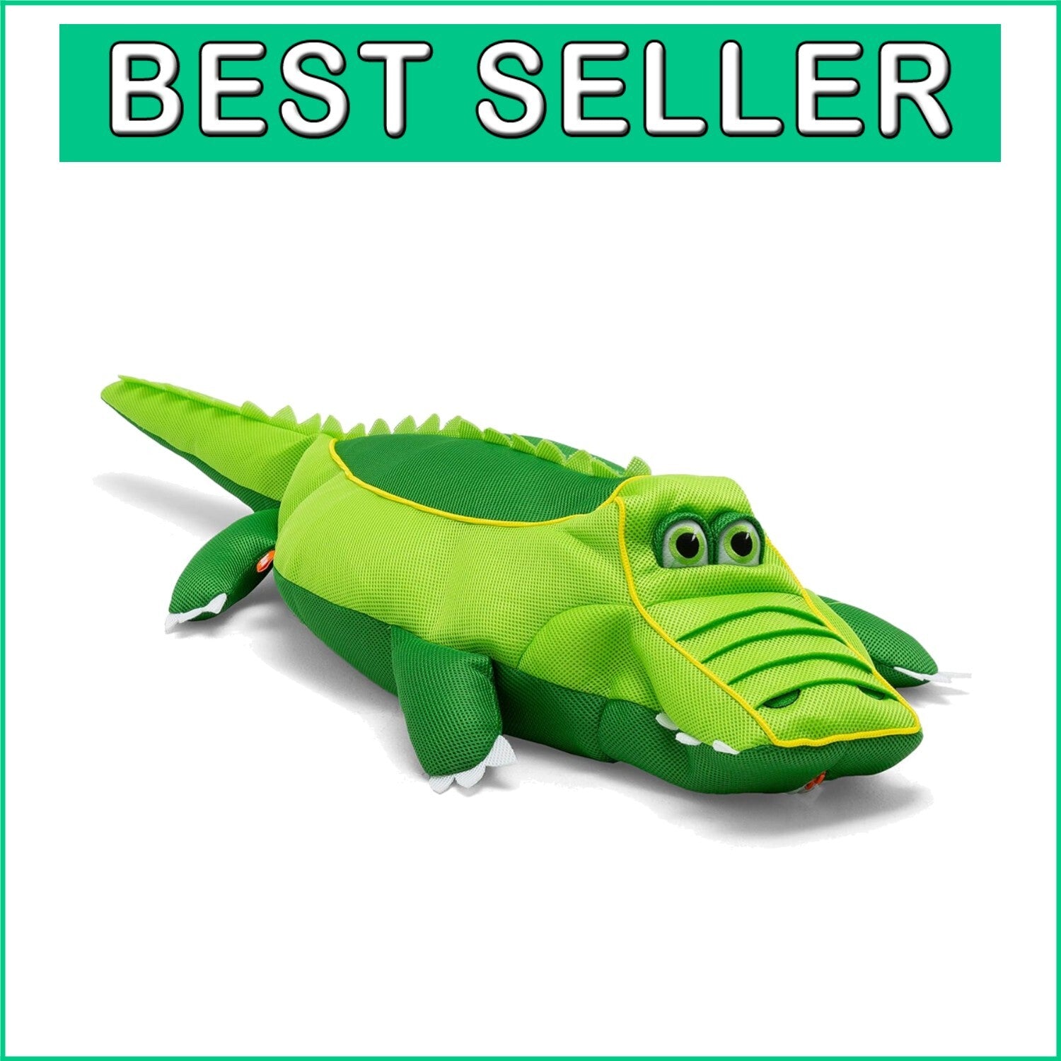 Eco-Friendly Alligator Pool Toy Float - Fast Drying & Bean Filled Comfort