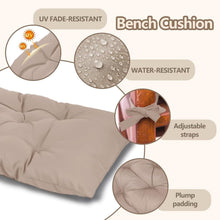 Load image into Gallery viewer, Luxury Khaki Indoor/Outdoor Bench Cushion 59'' Long - Firm Comfort Solution