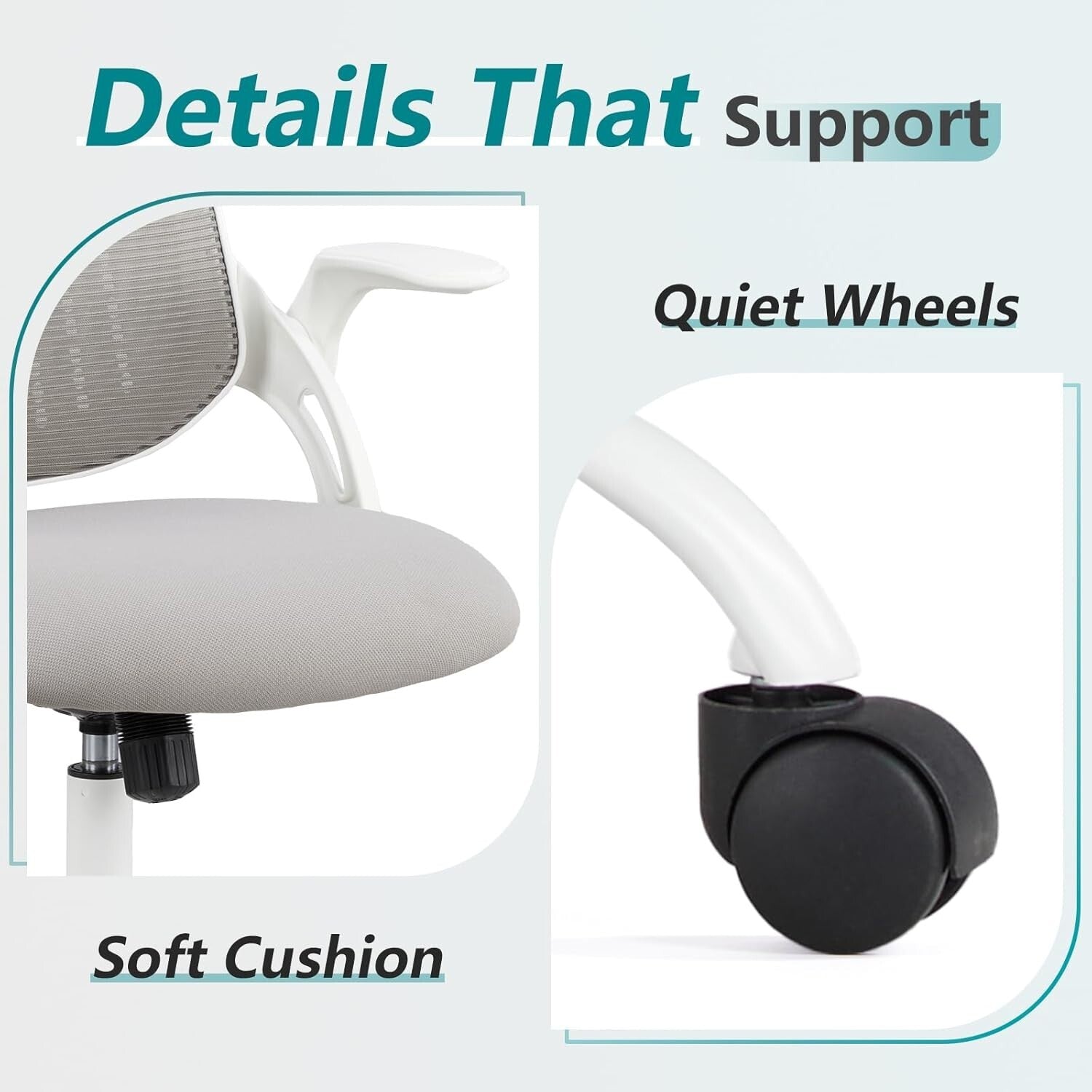 Modern Grey Ergonomic Swivel Chair with Adjustable Height and Comfortable Design