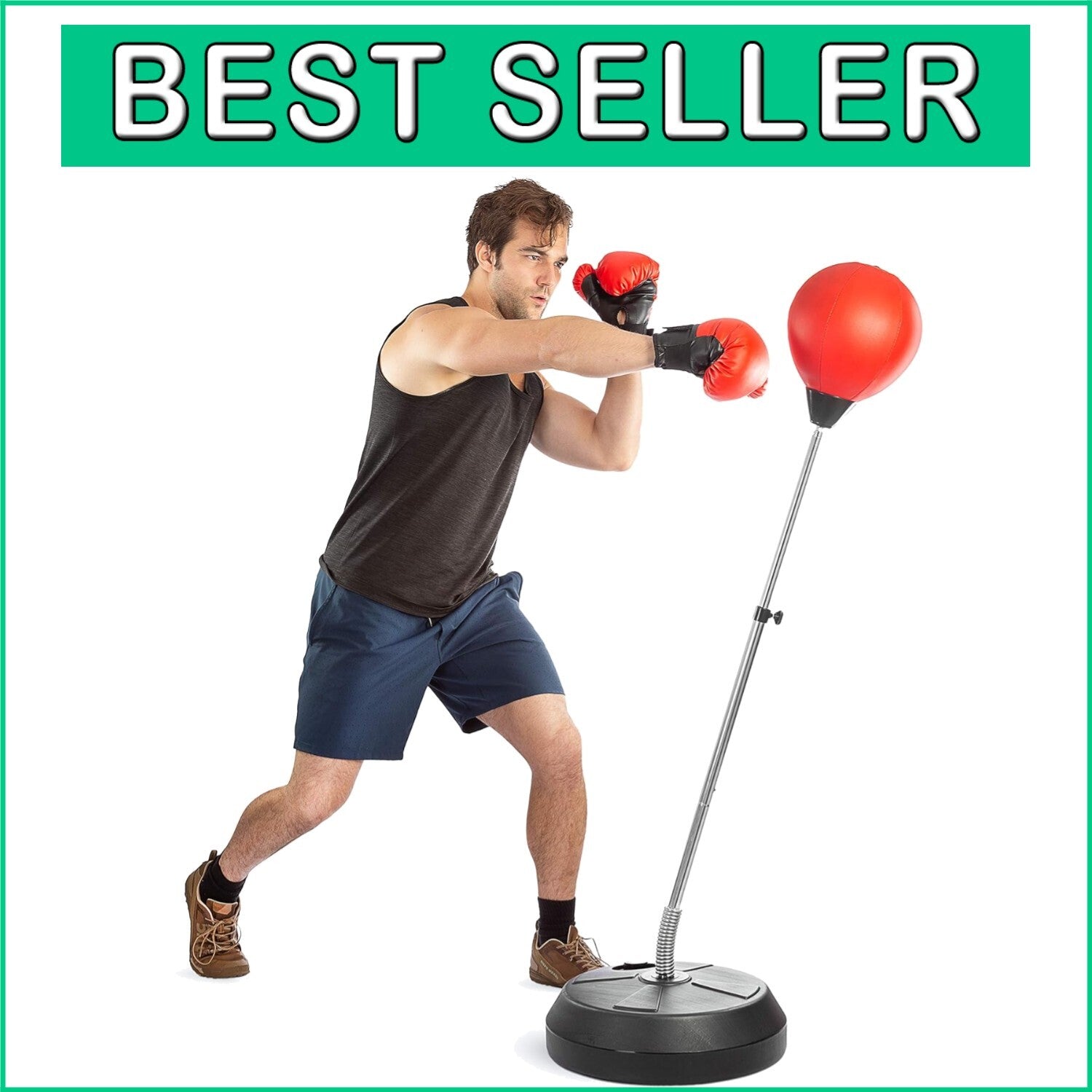 Durable Boxing Bag with Stand - Height Adjustable & Perfect for Teens & Adults