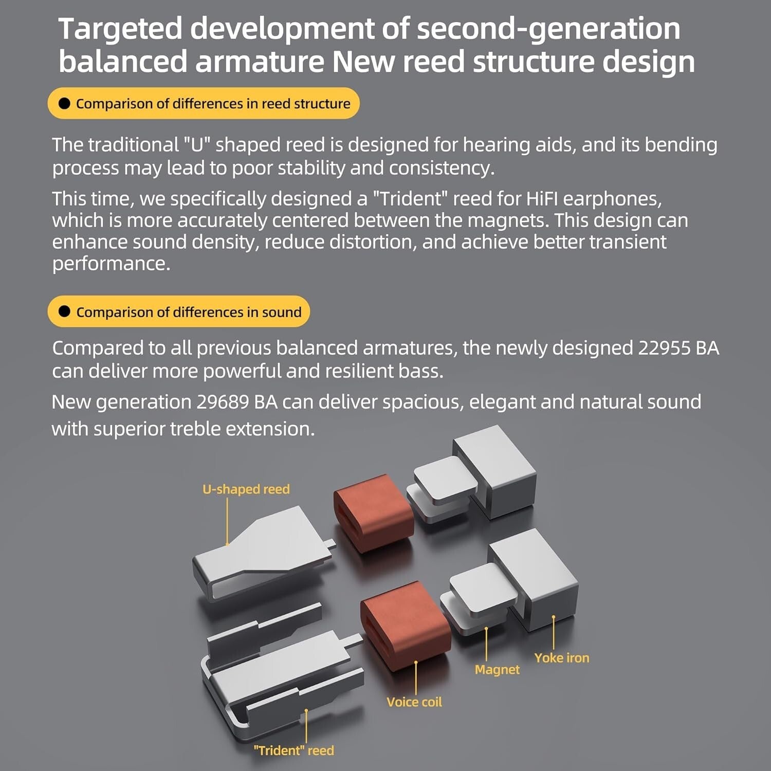 IEM Earphones with 24 Balanced Armature Drivers & Detachable Cable - HiFi Sound