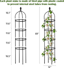 Load image into Gallery viewer, Lightweight 2-Pack 6ft Metal Garden Trellis - Quick Install for Climbing Plants