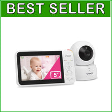 Load image into Gallery viewer, Pan &amp; Tilt Video Baby Monitor with 5'' LCD, Secure Transmission, Up to 1000ft