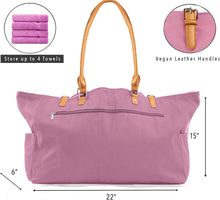 Load image into Gallery viewer, Stylish Waterproof Beach Bag with Pockets - Eco-Friendly Vegan Leather