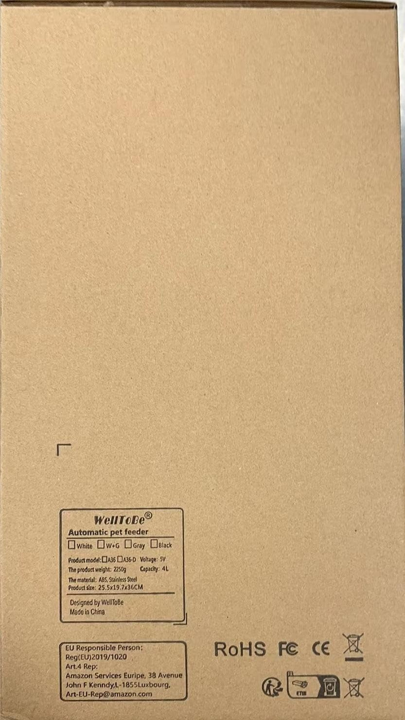 Smart Pet Feeder with 10s Voice Reminder & Flexible Meal Scheduling - Dual-Power