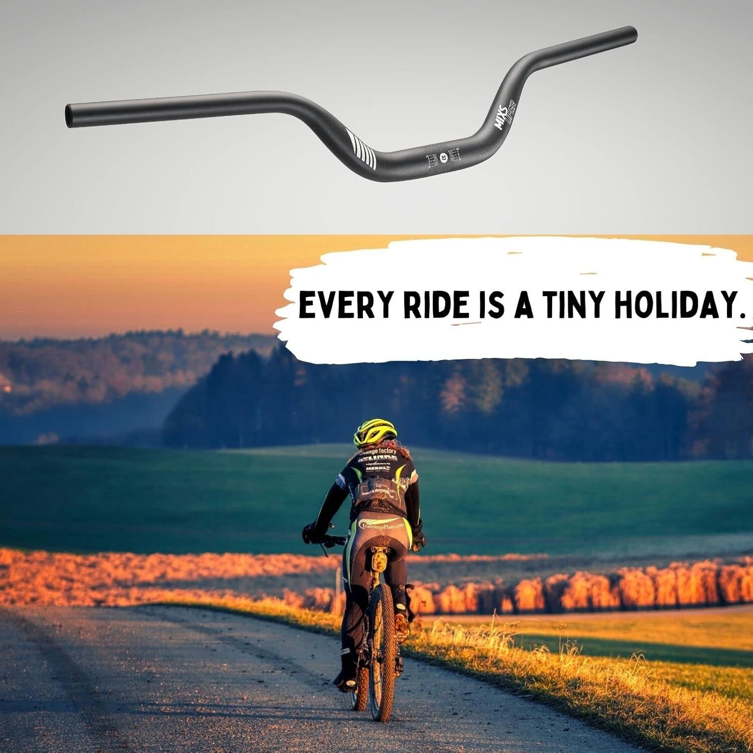 Durable 31.8mm Mountain Bike Handlebar with 90mm Rise - Easy Installation