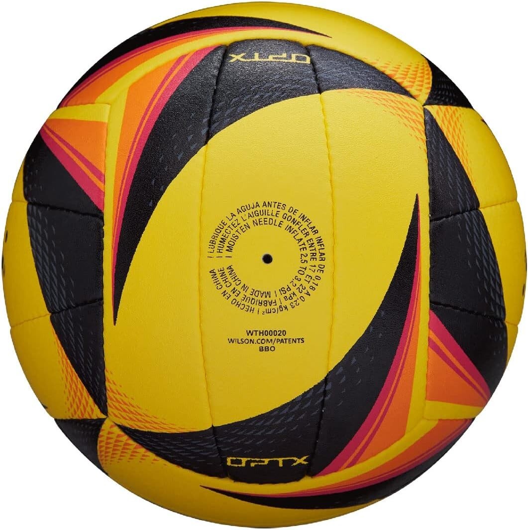 AVP OPTX Official Size Volleyball - Yellow/Black, Beach-Ready Performance