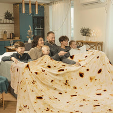 Load image into Gallery viewer, Realistic Tortilla Blanket 120” - Soft, Washable Flannel for Home &amp; Travel