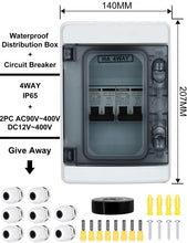 Load image into Gallery viewer, IP65 Waterproof 60 Amp Circuit Breaker Box with Transparent Monitoring Cover