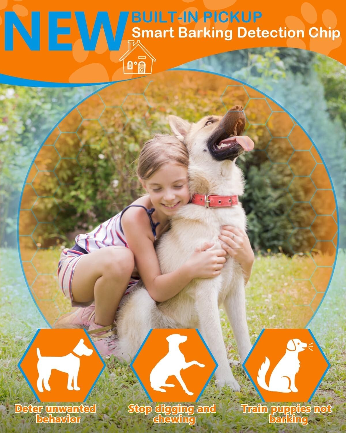 Effective Anti Barking Device for Dogs - 4 Adjustable Modes, Indoor/Outdoor Use