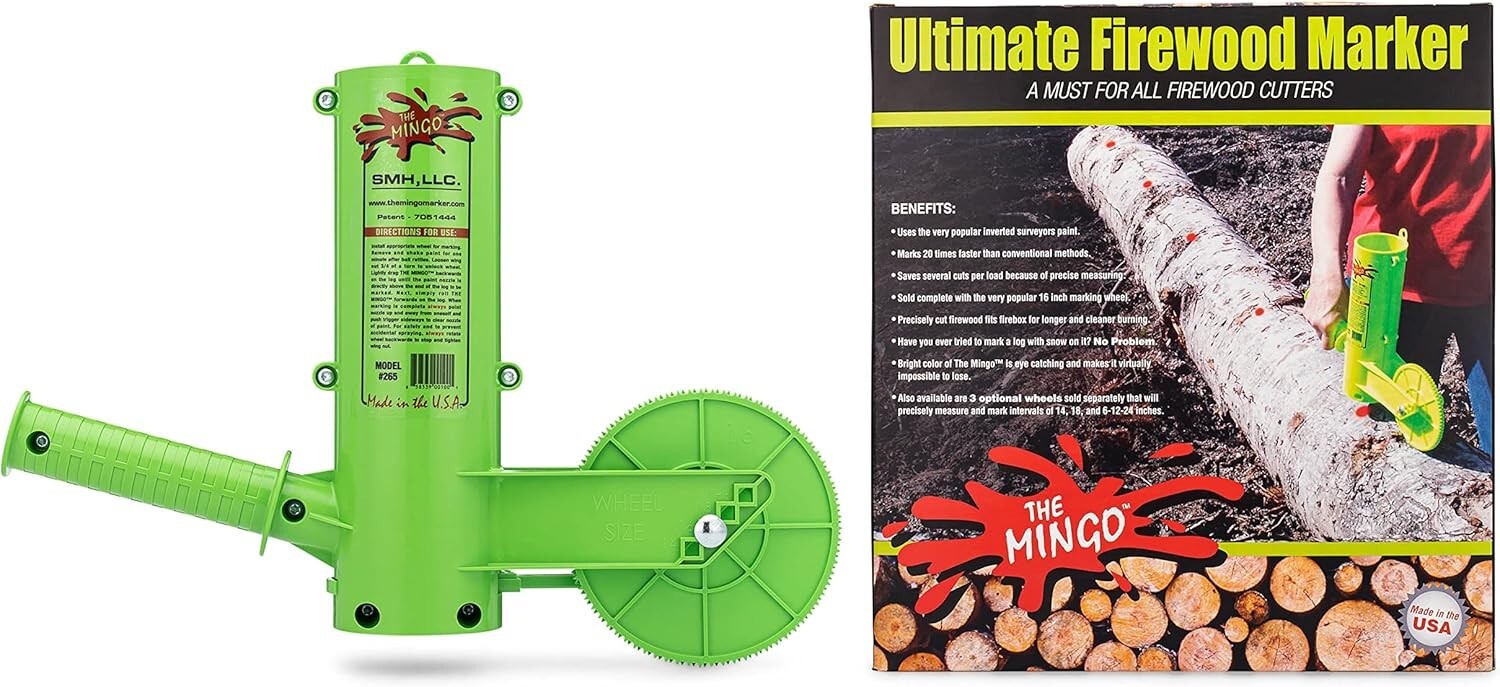 Ergonomic Firewood Measurement Tool w/ 3 Markers - Quick & Accurate Cutting