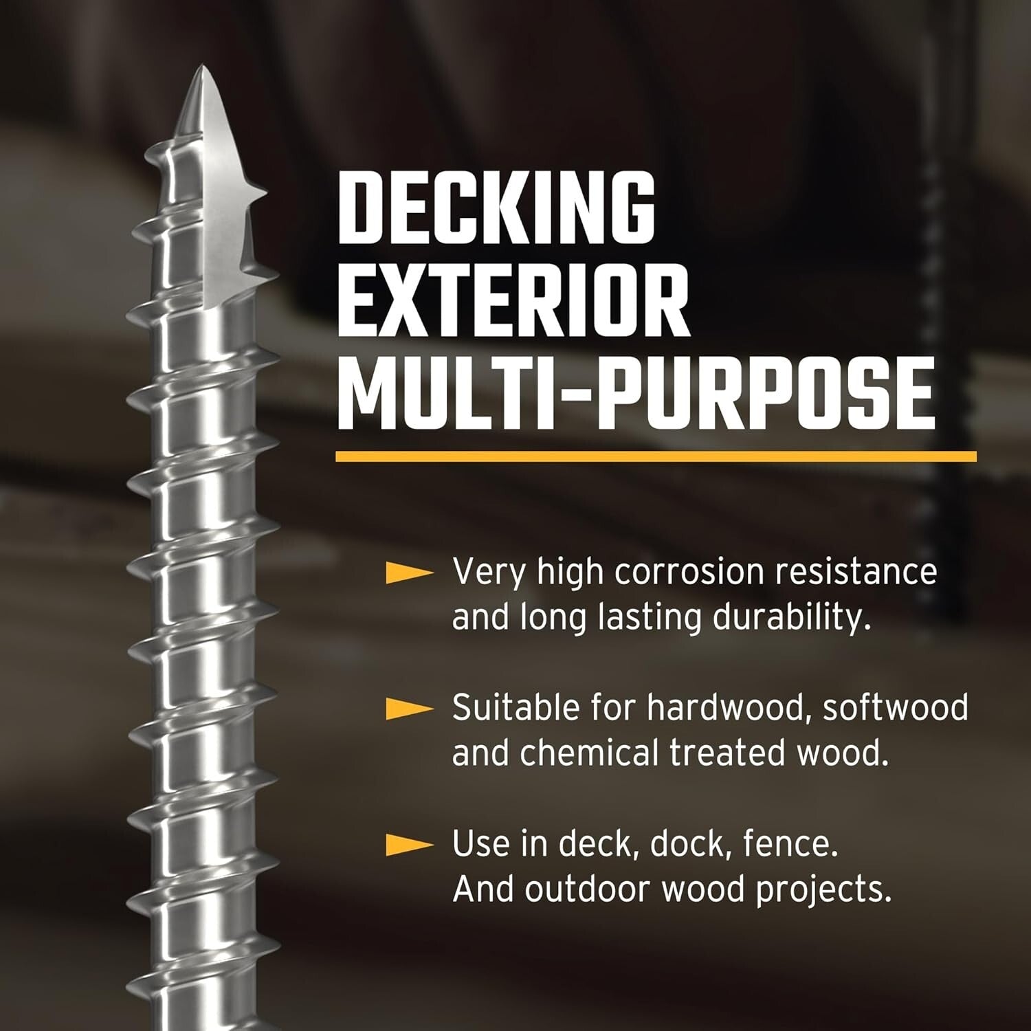 Bulk Pack of 1200 Flat Head Deck Screws - Corrosion-Resistant, Ideal for Wood