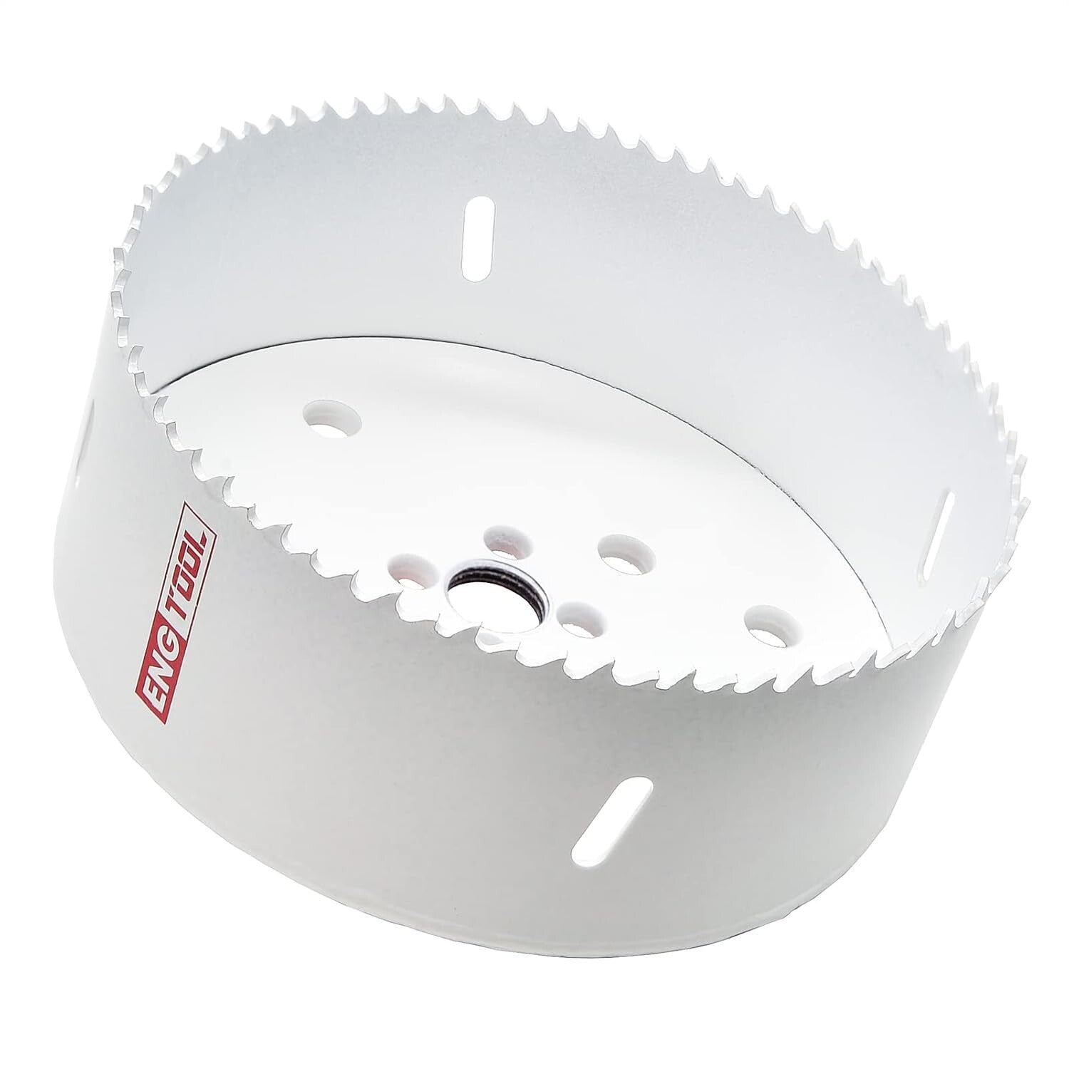 Durable 5-1/4" HSS Bi-Metal Hole Saw with Knock-Out Slots for Easy Core Removal