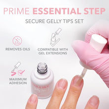 Load image into Gallery viewer, Gelly Tips Essentials Nail Set: Glossy Finish Gel, Prep &amp; Top Coat for DIY