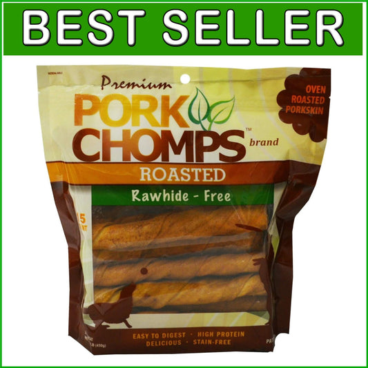 Long-Lasting Rawhide-Free Pork Chews - 45ct for Large Dogs | Digestible Joy