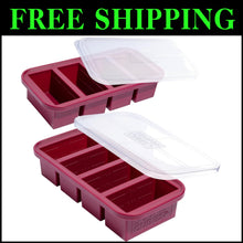 Load image into Gallery viewer, Durable Platinum Silicone Freezer Tray Set - Ideal for Broths and Leftovers