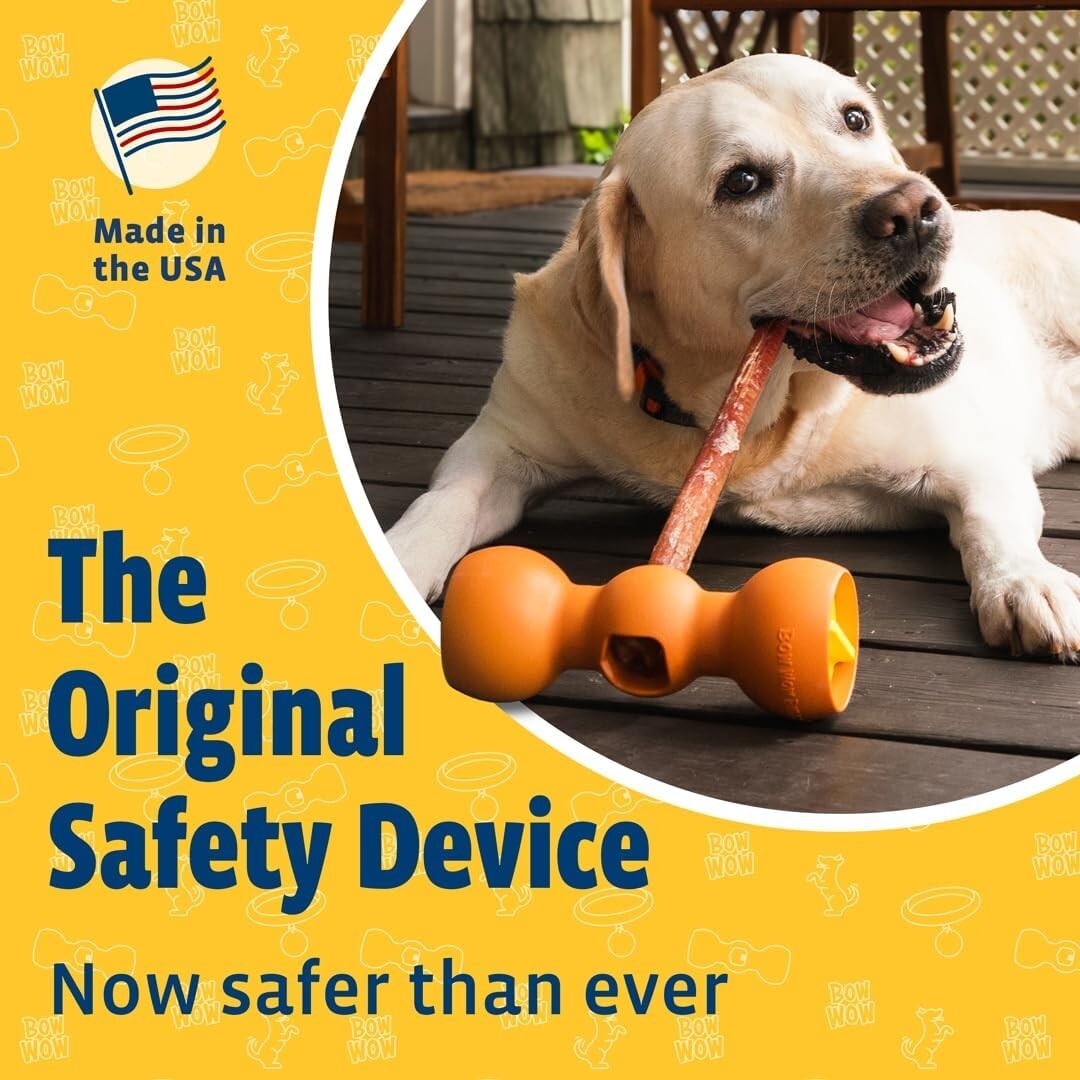 Bully Stick Holder for Large Dogs | Secure Chew Safety Device - Dishwasher Safe