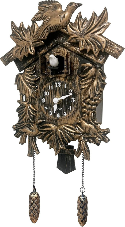 Stylish Vintage Cuckoo Clock with Adjustable Volume - Perfect for Living Rooms