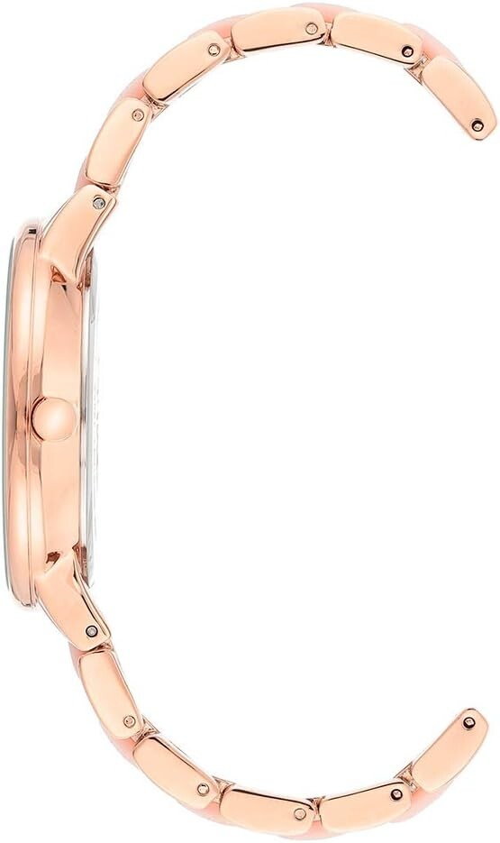 Luxury Women's Bracelet Watch in Rose Gold & Pink Resin - 100 ft Water Resistant