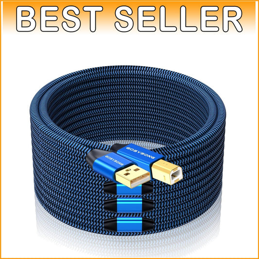 100ft USB 2.0 Type A to B Cable - High-Speed Compatibility with Multiple Devices