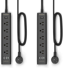 Load image into Gallery viewer, 8-in-1 USB Power Strip with 10ft Cord, Smart Charging &amp; Surge Protection