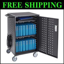 Load image into Gallery viewer, Mobile 30-Bay Charging Cart: Secure &amp; Stylish Classroom Charging Station