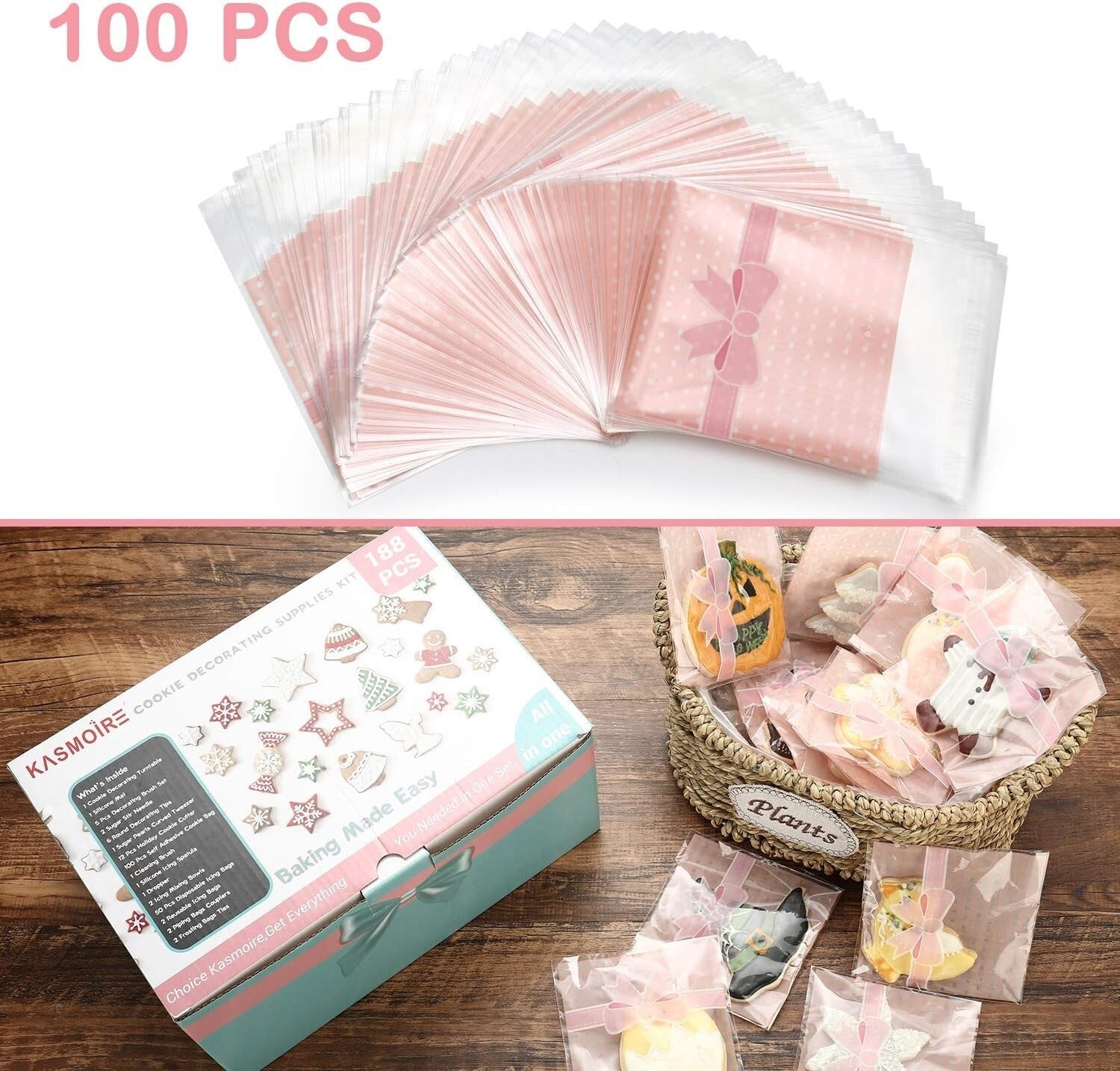 Creative Cookie Decorating Kit - 188 Tools, Holiday Cutters & Gift Box Included