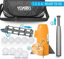 Load image into Gallery viewer, Kids Auto Pitching Machine &amp; Baseball Training Set - Includes 10 Baseballs, Bat