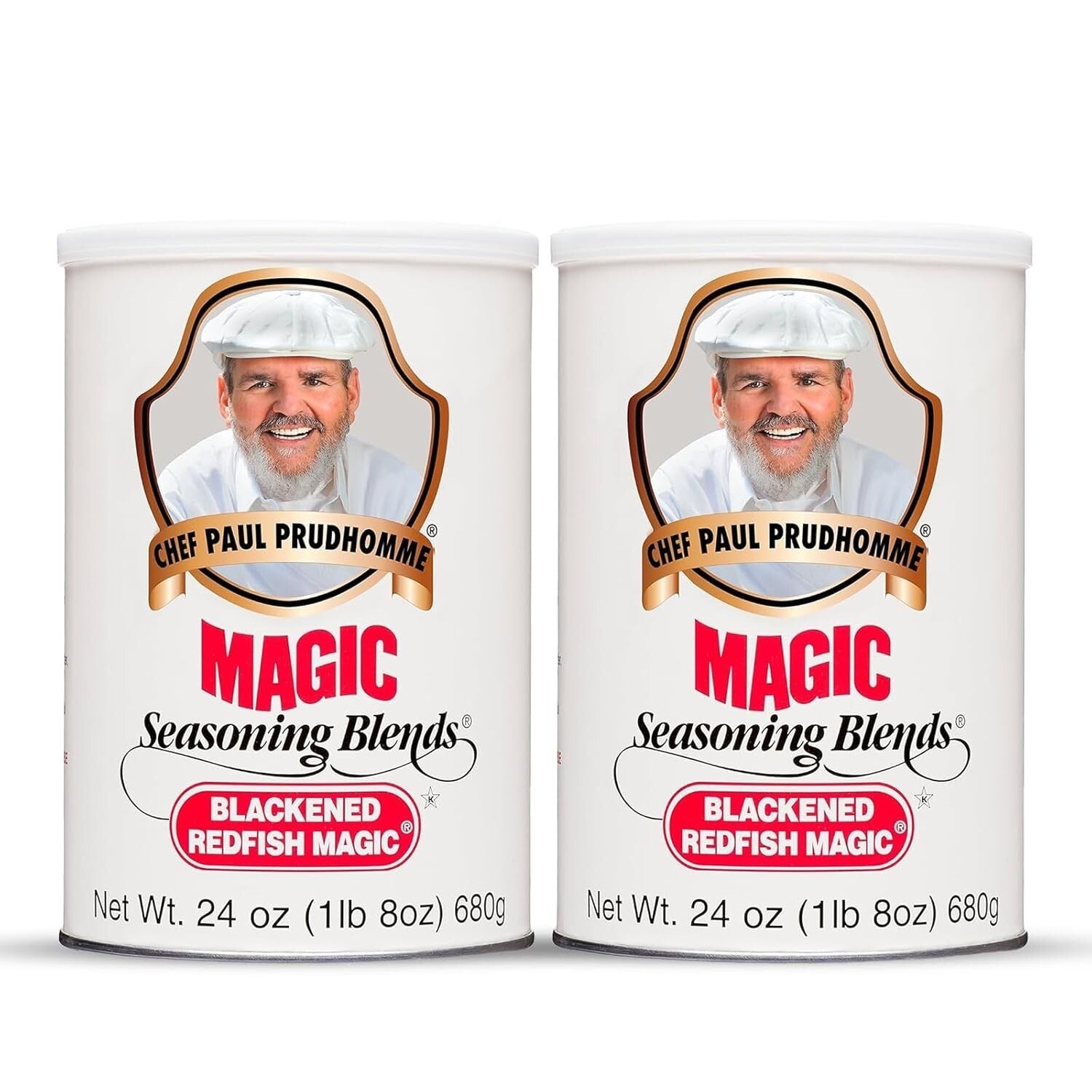 Prudhomme's Cajun Magic Blackened Redfish Seasoning – 24 oz Canister (Pack of 2)